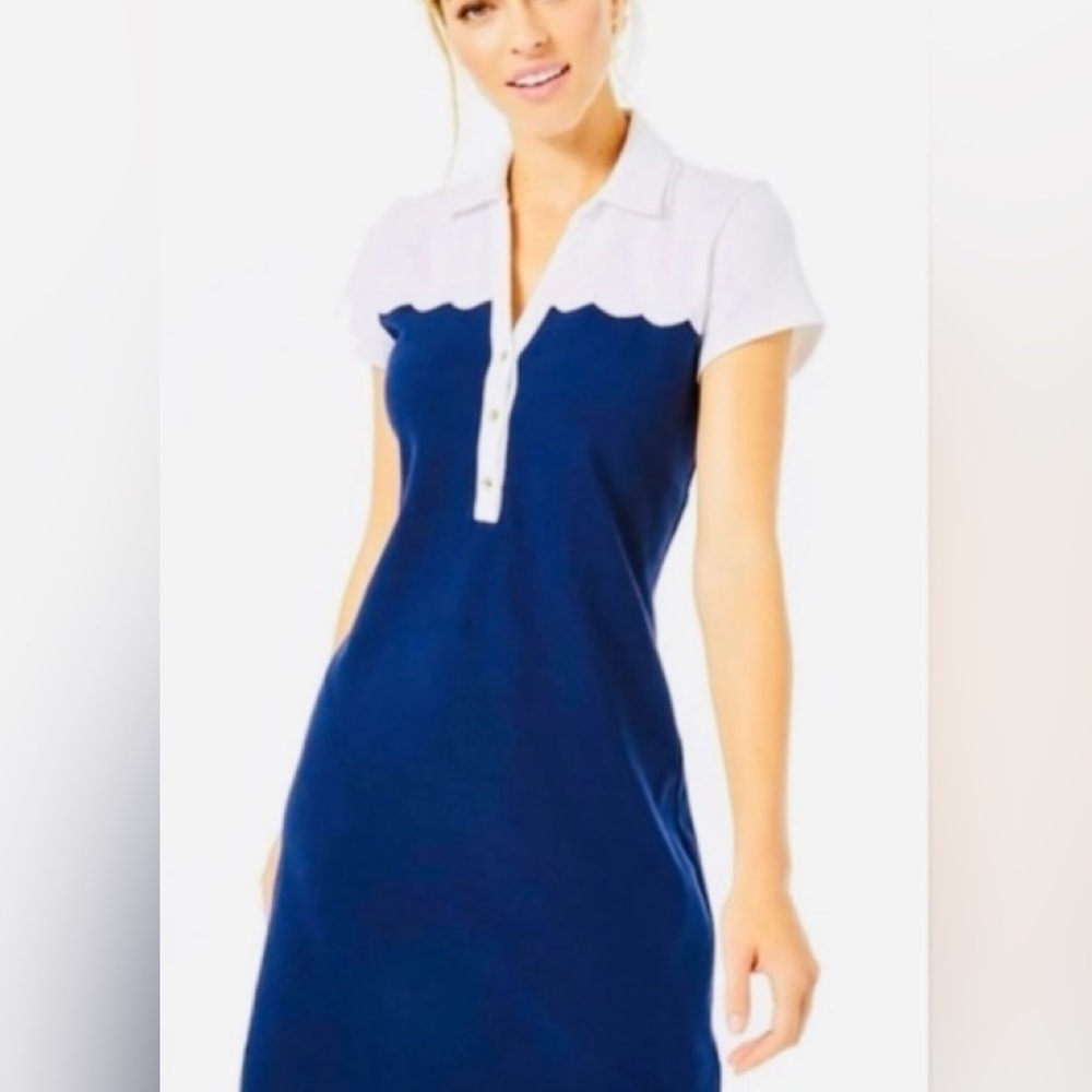 Lilly Pulitzer Tonda Polo Dress – Navy & White, Size Small